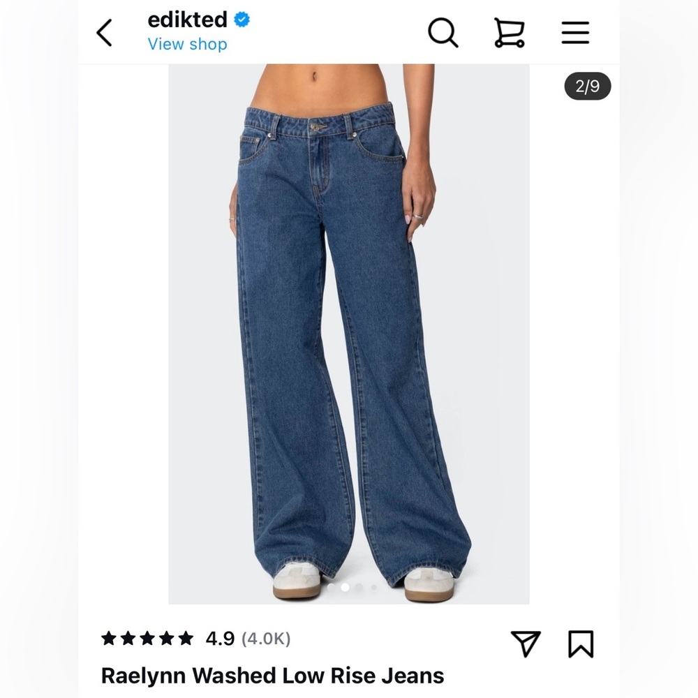 Edikted low rise jeans